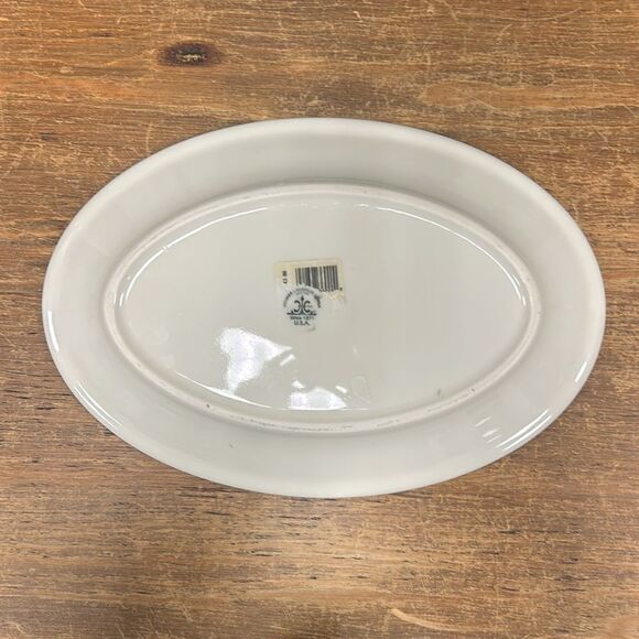 Homer Laughlin Oval Black Banded Platter. kk156 - Picture 2 of 2